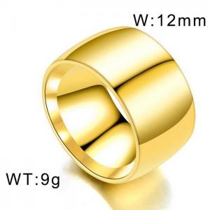 Stainless Steel Gold-plating Ring - KR104496-WGDC