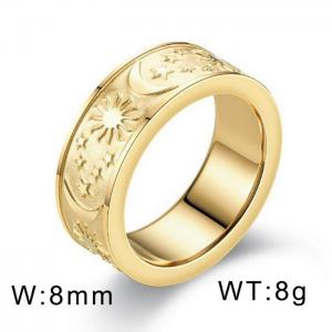 Stainless Steel Gold-plating Ring - KR104508-WGDC