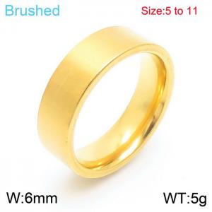 Stainless Steel Gold-plating Ring - KR104646-WGDG