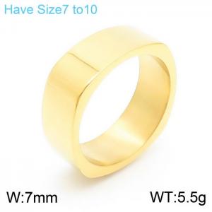 Stainless Steel Gold-plating Ring - KR104652-WGSJ