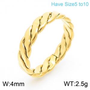 Stainless Steel Gold-plating Ring - KR104724-KFC