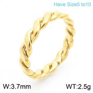 Stainless Steel Gold-plating Ring - KR104730-KFC