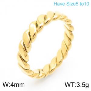 Stainless Steel Gold-plating Ring - KR104736-KFC