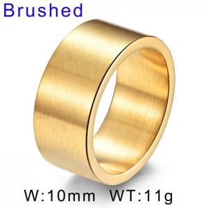 Stainless Steel Gold-plating Ring - KR105115-WGQF