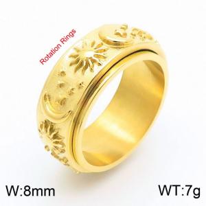 Stainless Steel Gold-plating Ring - KR105146-K