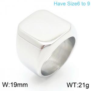 Square polished cast steel ring - KR105159-KFC