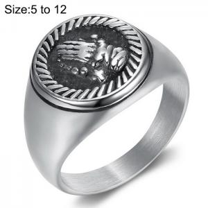 Stainless Steel Special Ring - KR105883-WGME