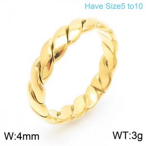 Stainless Steel Gold-plating Ring - KR105903-KFC