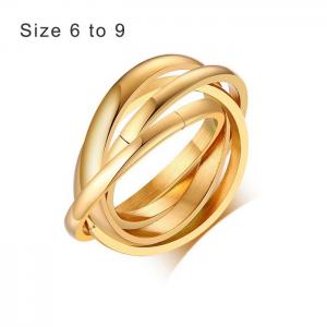 Stainless Steel Gold-plating Ring - KR105908-WGSF