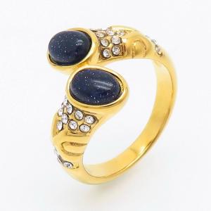 Stainless Steel Stone&Crystal Ring - KR105918-LK