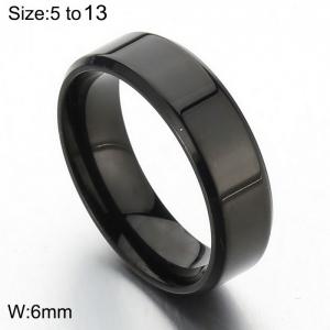 Stainless Steel Black-plating Ring - KR105995-WGFL