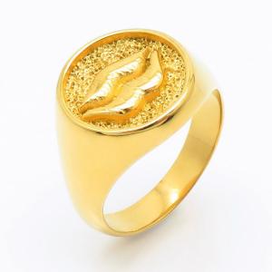 Stainless Steel Gold-plating Ring - KR106026-LK