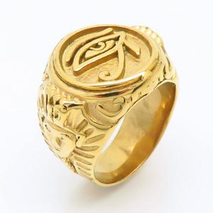 Stainless Steel Gold-plating Ring - KR106028-LK