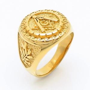 Stainless Steel Gold-plating Ring - KR106032-LK