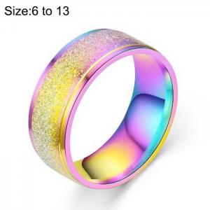 SS Colorful-plating Ring - KR106072-WGDC