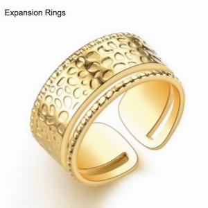 Stainless Steel Gold-plating Ring - KR106090-WGDC