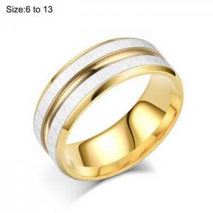 Stainless Steel Gold-plating Ring - KR106093-WGDC