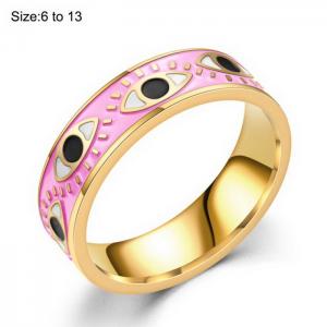 Stainless Steel Gold-plating Ring - KR106107-WGDC