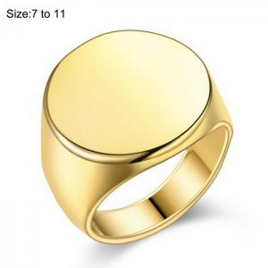 Stainless Steel Gold-plating Ring - KR106117-WGDC