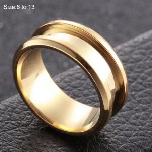 Stainless Steel Gold-plating Ring - KR106120-WGRH