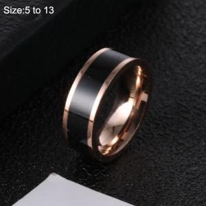 Stainless Steel Rose Gold-plating Ring - KR106154-WGRH
