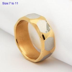 Stainless Steel Gold-plating Ring - KR106160-WGRH