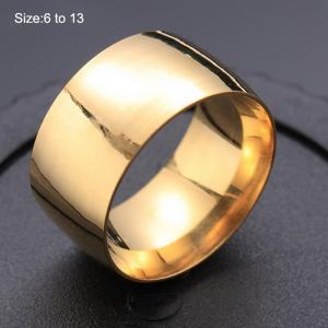 Stainless Steel Gold-plating Ring - KR106164-WGRH