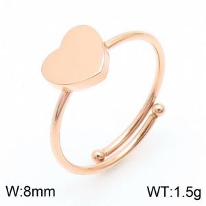 Stainless Steel Rose Gold-plating Ring - KR106171-K