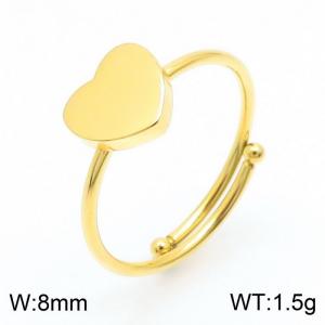 Stainless Steel Gold-plating Ring - KR106172-K