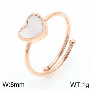 Stainless Steel Rose Gold-plating Ring - KR106174-K