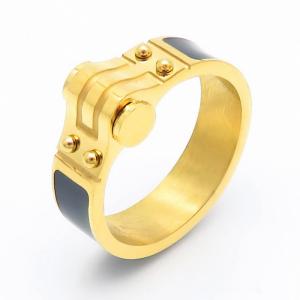 Stainless Steel Gold-plating Ring - KR106371-SP