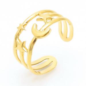 Stainless Steel Gold-plating Ring - KR106384-MS