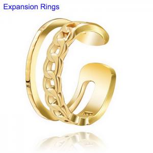 Stainless Steel Gold-plating Ring - KR106411-WGYC