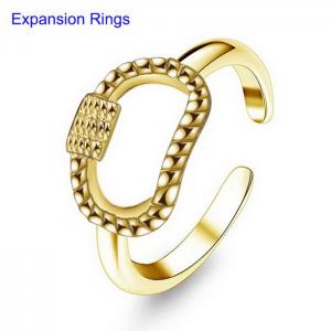 Stainless Steel Gold-plating Ring - KR106427-WGYC