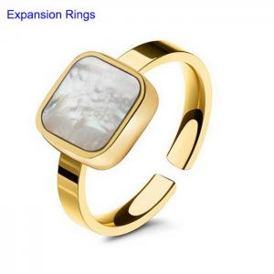 Stainless Steel Gold-plating Ring - KR106442-WGYC