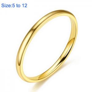 Stainless Steel Gold-plating Ring - KR107531-WGDC