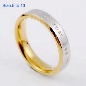 Stainless Steel Gold-plating Ring - KR107536-WGDC