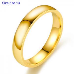 Stainless Steel Gold-plating Ring - KR107663-WGDC