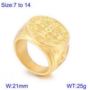 Stainless steel Ring - KR107707-WGDM