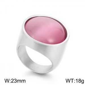 Stainless Steel Stone&Crystal Ring - KR108104-K