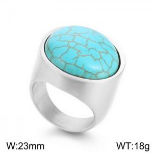 Stainless Steel Stone&Crystal Ring - KR108106-K