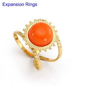 Stainless Steel Stone&Crystal Ring - KR108186-WGYH