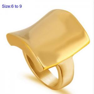 Stainless Steel Gold-plating Ring - KR108191-WGKL