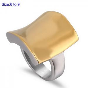 Stainless Steel Gold-plating Ring - KR108192-WGKL