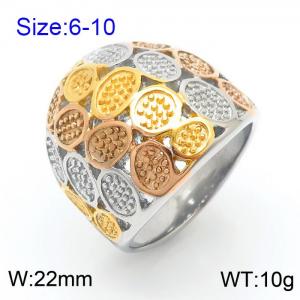 Fashion Titanium Steel Women's Ring - KR108356-LK