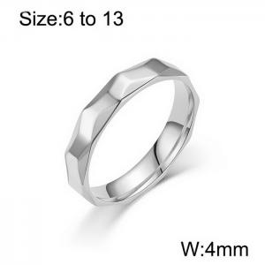 INS Plain Ring Diamond Men's and Women's Stainless Steel Ring - KR108744-WGDC