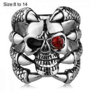 Stainless Skull Ring - KR1087777-WGLN