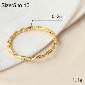 Stainless Steel Gold-plating Ring - KR1087836-WGFX