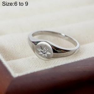 Stainless steel eight pointed star ring - KR1087843-ZY