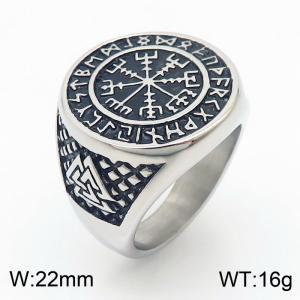 Punk Style Personalized Stainless Steel Viking Pirate Compass Rune Fashion Retro ring - KR1087871-MZOZ